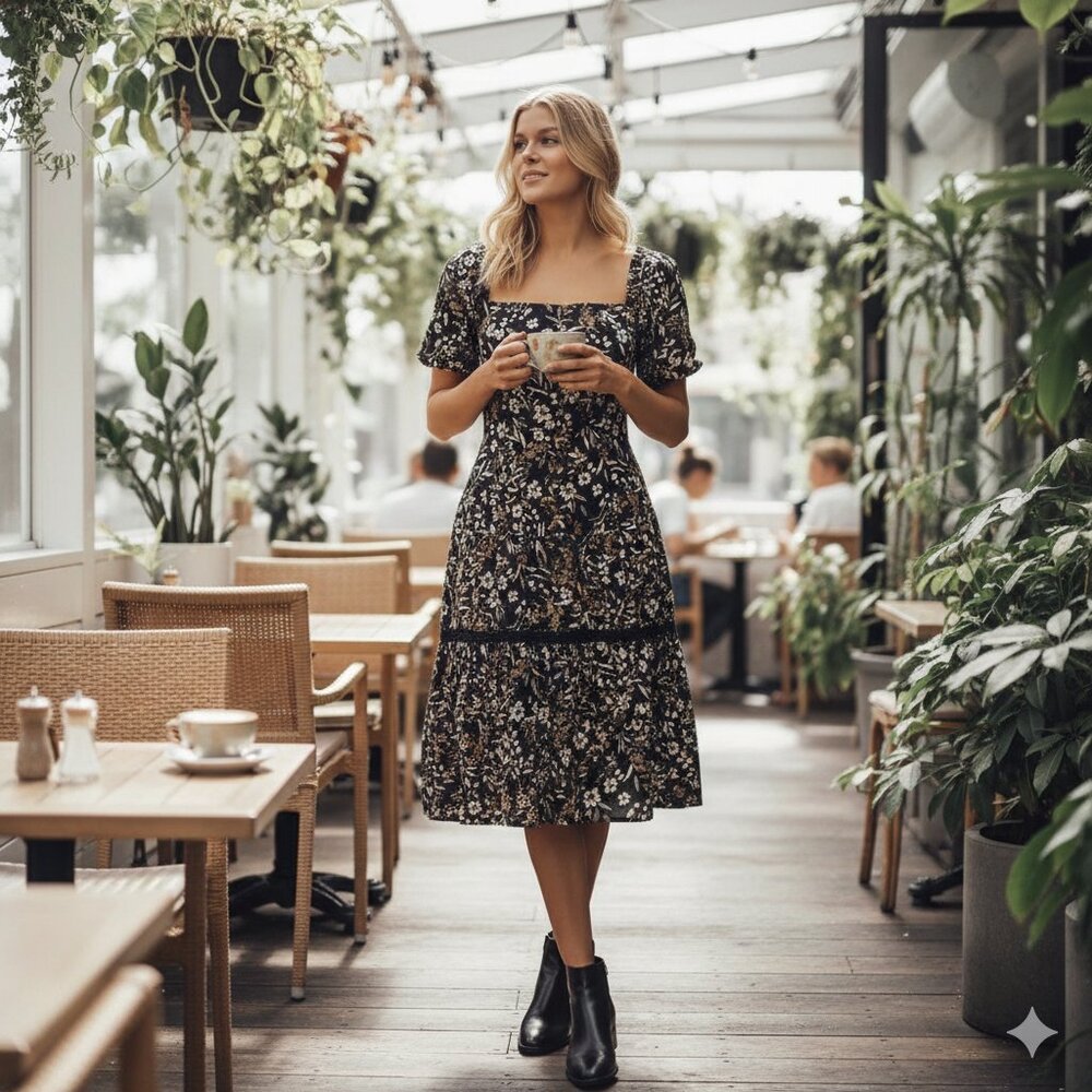 NWT Lost + Wander Under The Starts Midi Dress